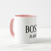 Einfacher Boss-Babe-Monogramm-Kaffee Tasse (Vorderseite Links)
