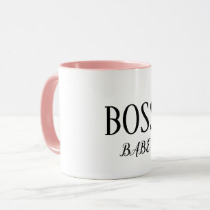 Einfacher Boss-Babe-Monogramm-Kaffee Tasse