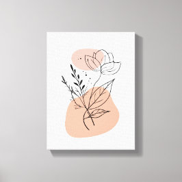 Einfacher botanischer Kunstdruck – Faux-Canvas-Sti Leinwanddruck