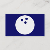 einfacher Bowling Visitenkarte (Rückseite)