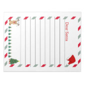 Einfacher Brief an den Weihnachtsmann Notizblock (Vorderseite)