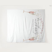 Einfacher Brunch und Brautparty-Hintergrund Wandteppich (Vorderseite (Horizontal))