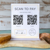 Einfacher Business Scan mit orangefarbenem 2 QR Co Poster