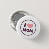 Einfacher Button-Knopf der i-Liebe-Mama-Mutter Button (Vorne & Hinten)