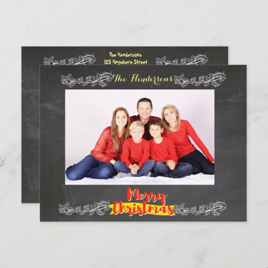 Einfacher Chalkboard Weihnachten (Vorne/Hinten)