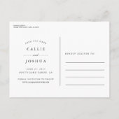 Einfacher Charm Save the Date Ankündigungspostkarte (Rückseite)