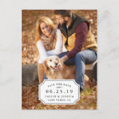 Einfacher Charm Save the Date Ankündigungspostkarte (Vorderseite)