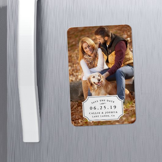Einfacher Charm Save the Date Magnet