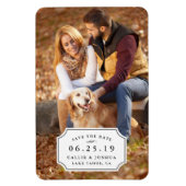 Einfacher Charm Save the Date Magnet (Vertikal)