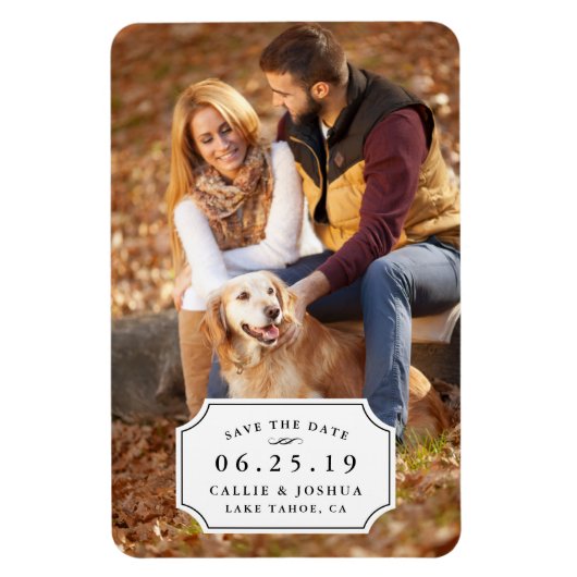 Einfacher Charm Save the Date Magnet (Vertikal)