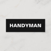 Einfacher Compact Handyman Business Cards Budget Mini Visitenkarte (Vorderseite)