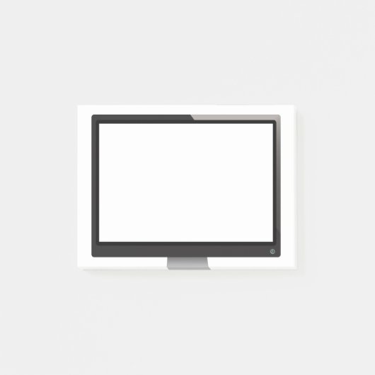Einfacher Computer-Monitor-Entwurf Post-it Klebezettel (Vorderseite)