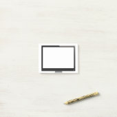 Einfacher Computer-Monitor-Entwurf Post-it Klebezettel (Auf Schreibtisch)
