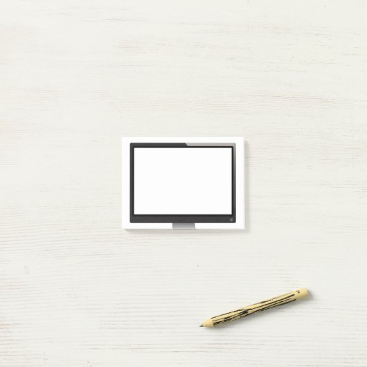Einfacher Computer-Monitor-Entwurf Post-it Klebezettel (Auf Schreibtisch)