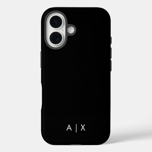 Einfacher Coupname mit Monogramm Case-Mate iPhone Hülle (Rückseite)