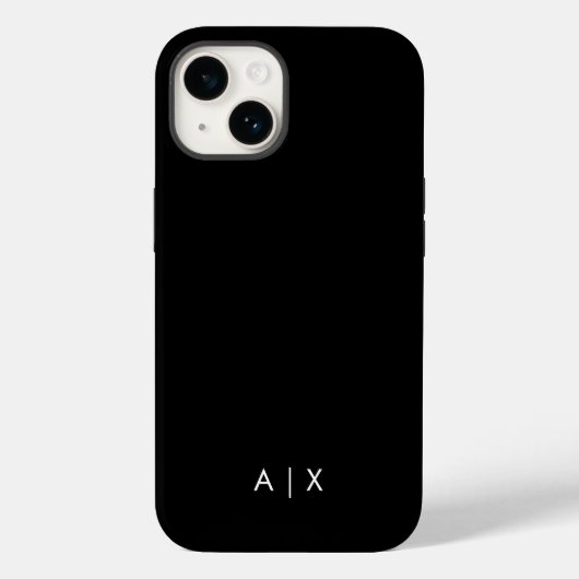 Einfacher Coupname mit Monogramm Case-Mate iPhone Hülle (Rückseite)
