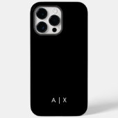Einfacher Coupname mit Monogramm Case-Mate iPhone Hülle (Rückseite)