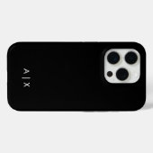 Einfacher Coupname mit Monogramm Case-Mate iPhone Hülle (Rückseite (Horizontal))