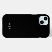 Einfacher Coupname mit Monogramm Case-Mate iPhone Hülle (Rückseite (Horizontal))