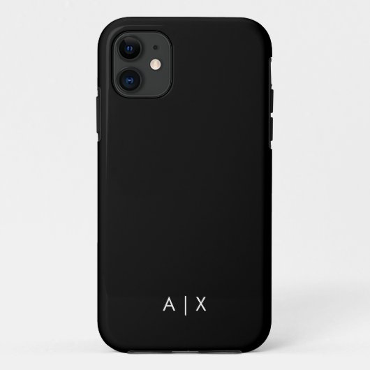 Einfacher Coupname mit Monogramm Case-Mate iPhone Hülle (Rückseite)