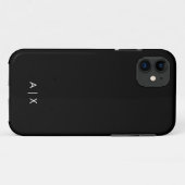 Einfacher Coupname mit Monogramm Case-Mate iPhone Hülle (Rückseite (Horizontal))