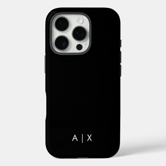 Einfacher Coupname mit Monogramm Case-Mate iPhone Hülle (Rückseite)