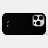 Einfacher Coupname mit Monogramm Case-Mate iPhone Hülle (Rückseite (Horizontal))