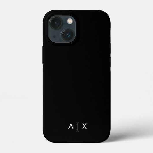 Einfacher Coupname mit Monogramm Case-Mate iPhone Hülle (Rückseite)