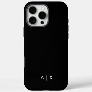 Einfacher Coupname mit Monogramm iPhone 16 Pro Max Hülle