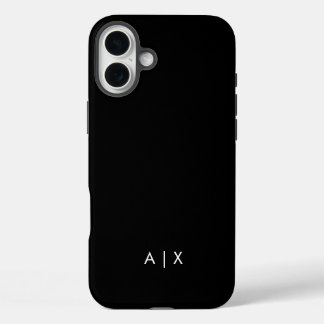 Einfacher Coupname mit Monogramm iPhone 16 Plus Hülle