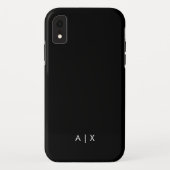 Einfacher Coupname mit Monogramm Case-Mate iPhone Hülle (Rückseite)