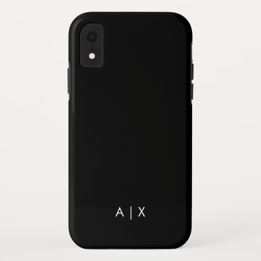 Einfacher Coupname mit Monogramm Case-Mate iPhone Hülle (Rückseite)