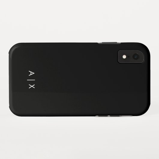 Einfacher Coupname mit Monogramm Case-Mate iPhone Hülle (Rückseite (Horizontal))