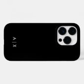 Einfacher Coupname mit Monogramm Case-Mate iPhone Hülle (Rückseite (Horizontal))