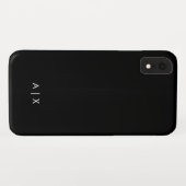 Einfacher Coupname mit Monogramm Case-Mate iPhone Hülle (Rückseite (Horizontal))