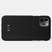Einfacher Coupname mit Monogramm Case-Mate iPhone Hülle (Rückseite (Horizontal))