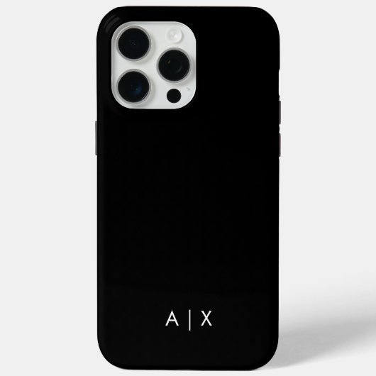 Einfacher Coupname mit Monogramm Case-Mate iPhone Hülle (Rückseite)
