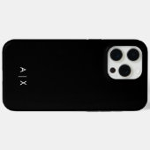 Einfacher Coupname mit Monogramm Case-Mate iPhone Hülle (Rückseite (Horizontal))