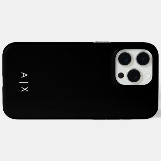 Einfacher Coupname mit Monogramm Case-Mate iPhone Hülle (Rückseite (Horizontal))
