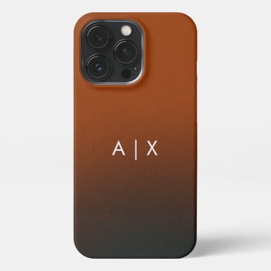 Einfacher Coupname mit Monogramm iPhone Hülle (Rückseite)