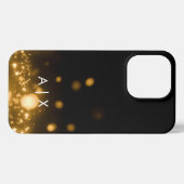 Einfacher Coupname mit Monogramm iPhone Hülle (Rückseite (Horizontal))