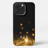 Einfacher Coupname mit Monogramm iPhone Hülle (Rückseite)