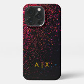 Einfacher Coupname mit Monogramm iPhone Hülle (Rückseite)