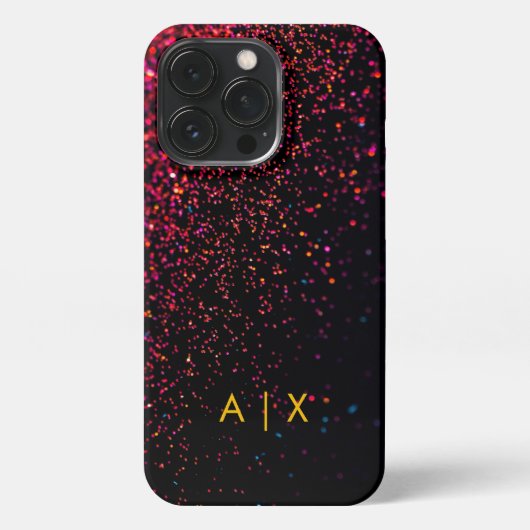 Einfacher Coupname mit Monogramm iPhone Hülle (Rückseite)