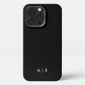 Einfacher Coupname mit Monogramm iPhone Hülle (Rückseite)