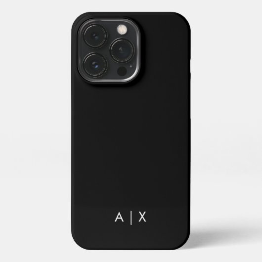 Einfacher Coupname mit Monogramm iPhone Hülle (Rückseite)