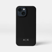 Einfacher Coupname mit Monogramm iPhone Hülle (Rückseite)