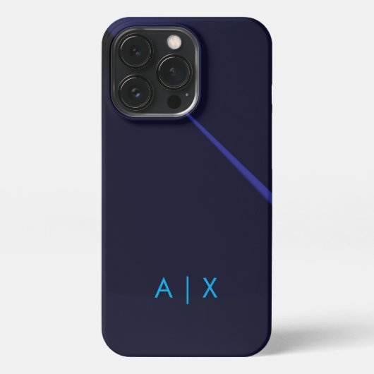 Einfacher Coupname mit Monogramm iPhone Hülle (Rückseite)