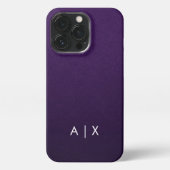 Einfacher Coupname mit Monogramm iPhone Hülle (Rückseite)