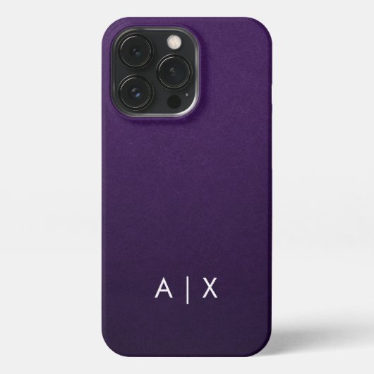 Einfacher Coupname mit Monogramm iPhone Hülle (Rückseite)